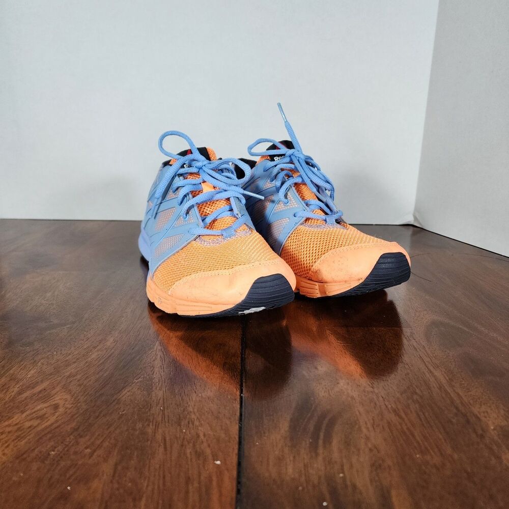 Reebok Galaxy HerPower Russian Model Blue Orange Running Shoes Women's Size 10